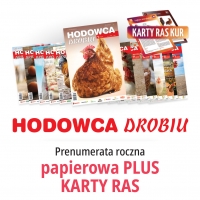 Hodowca Drobiu prenumerata roczna papierowa PLUS KARTY RAS Hodowca Drobiu prenumerata roczna papierowa PLUS KARTY RAS